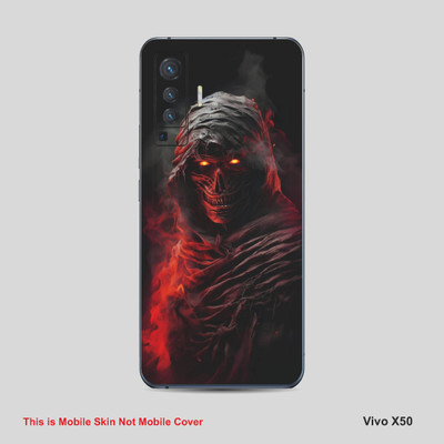 VYBE The Smart Choice Vivo X50 Horror Mobile Skin Mobile Skin(Pinkish Red A3)