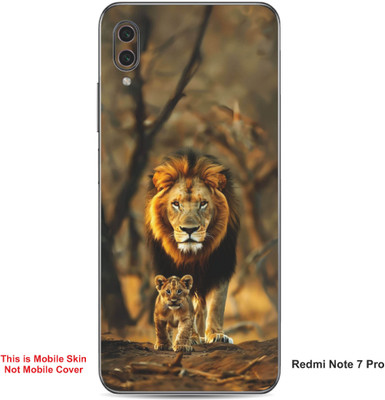 VYBE The Smart Choice Redmi Note 7 Pro Lion Embossed Mobile Skin(Clay Brown 11)