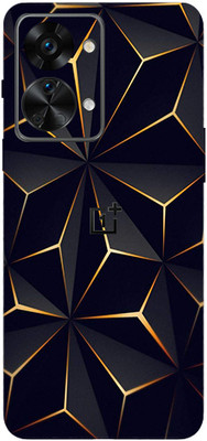 LAMHA One Plus Nord 2T 5G, one plus nord 2t 5g Mobile Skin(Ultra Super Black Abstract Shape With High Matte Finish.)