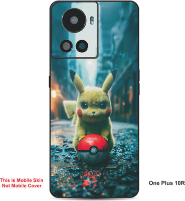 VYBE The Smart Choice One Plus 10R Pikachu Embossed Mobile Skin(Dark Beige 24)