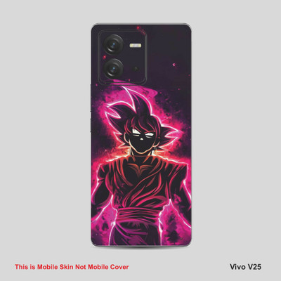 VYBE The Smart Choice Vivo V25 Goku Mobile Skin Mobile Skin(Blue, Pink A35)