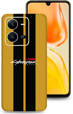 SkinoMania Vivo V25-5G Mobile Skin(Multicolor Yellow&Black Cyber)