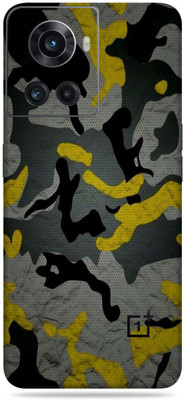 SkinoMania Oneplus 10R-5G Mobile Skin(Multicolor Camo Yellow)