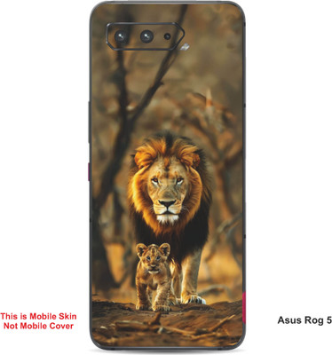 VYBE The Smart Choice Asus Rog 5 Lion Embossed Mobile Skin(Clay Brown 4)