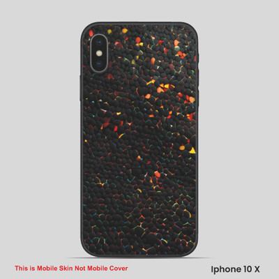 VYBE The Smart Choice iPhone 10X Pattern Mobile Skin(Charcoal, Orange 5)