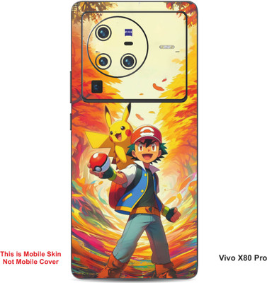 VYBE The Smart Choice Vivo X80 Pro Pokemon Embossed Mobile Skin(Oasis B13)