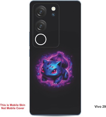 VYBE The Smart Choice Vivo V29 Bulbasaur Pokemon Embossed Mobile Skin(Warm Purple B6)