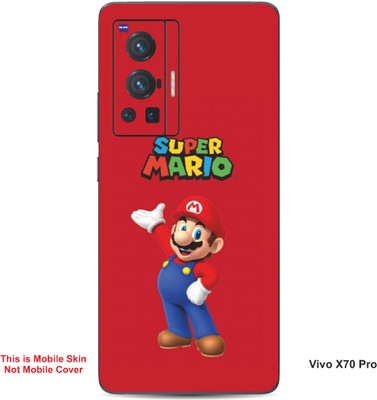 VYBE The Smart Choice Vivo X70 Pro Super Mario Embossed Mobile Skin(Engine Red B11)