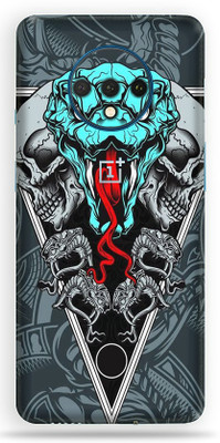 AsSkin Oneplus 7T Mobile Skin(Snake With Skulls Back Skin With High Matte Finish)