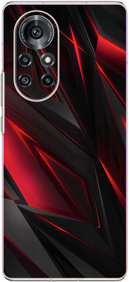 FCS Huawei nova 8 Pro 4G Printed Back skin Mobile Skin(Red Black Texture)