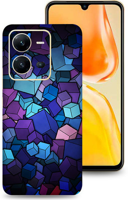 SkinoMania Vivo V25-5G Mobile Skin(Multicolor Cubes Vector)