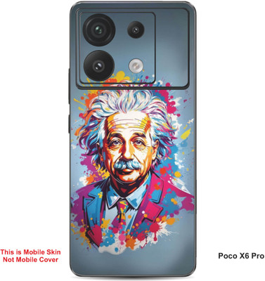 VYBE The Smart Choice Poco X6 Pro Abstract Embossed Mobile Skin(Greenush Blue 1)