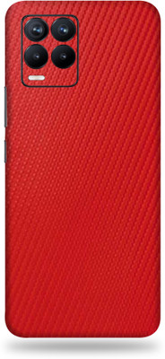 LAMHA Realme 8 Mobile Skin(Ultra Super Red Carbon Fiber With High Matte Finish.)