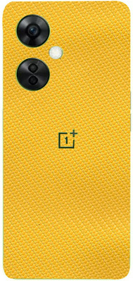 AsSkin One Plus Nord Ce3 Lite 5G, one plus nord ce3 lite 5g, One Plus Mobile Skin(Ultra Super Yellow Carbon Fiber Wrap Sticker Mobile Skin With High Matte Finish.)
