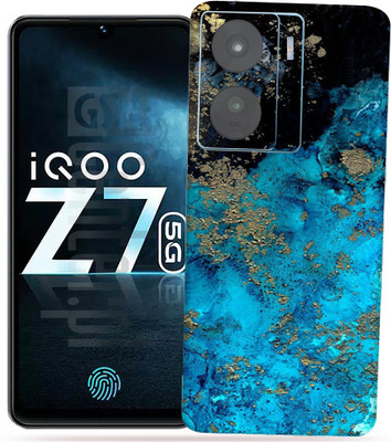 Skinex Vivo iqoo Z7 5g, Blue Aqua Mobile Skin(Multicolor Mobile Skin With camera protector (Back + Camera + Side))