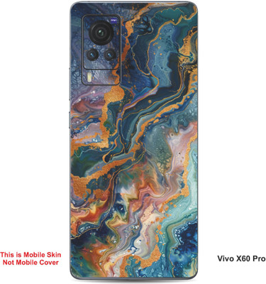 VYBE The Smart Choice Vivo X60 Pro Abstract Embossed Mobile Skin(Pinkish Grey 11)