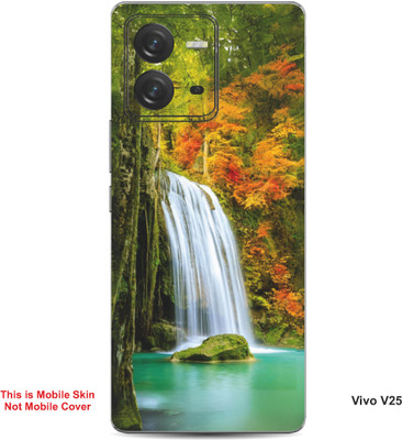 VYBE The Smart Choice Vivo V25 Naturel Mobile Skin(Dirty Orange, Green 4)