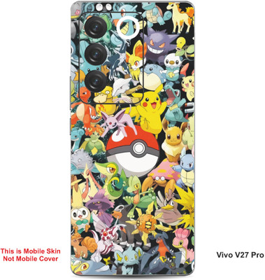 VYBE The Smart Choice Vivo V27 Pro Pokemon Embossed Mobile Skin(Sun Yellow Multi B5)