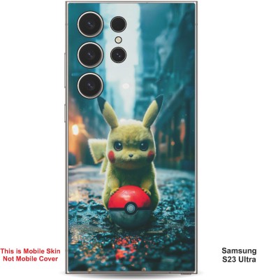 VYBE The Smart Choice Samsung S23 Ultra Pikachu Embossed Mobile Skin(Dark Beige 13)