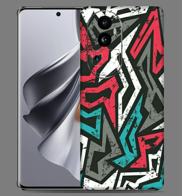 WeCre8 Skin's Oppo Reno 10 pro Plus 5g Mobile Skin(Abstract-Mad-Angle multicolor Mobile Skin)