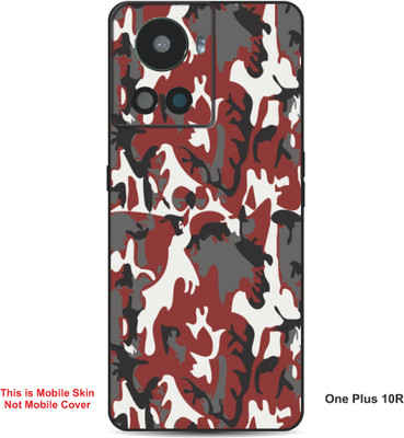 VYBE The Smart Choice One Plus 10R Camouflage Embossed Mobile Skin(Grey Nickel A9)