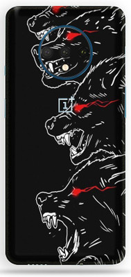 TJ CREATION OnePlus 7T, oneplus 7t Mobile Skin(Ultra Super Angry Owl Skin With High Matte Finish.)