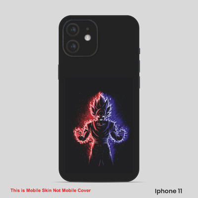 VYBE The Smart Choice iPhone 11 Goku Embossed Mobile Skin(Macaw Blue, White 20)