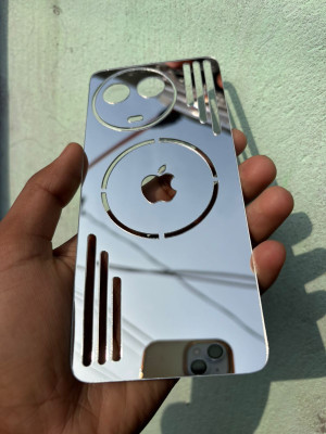 TWUAOP REALME 11 5G MIRROR BACK PANNEL ACRYLIC SHEET MERO APPLE Mobile Skin(Silver)