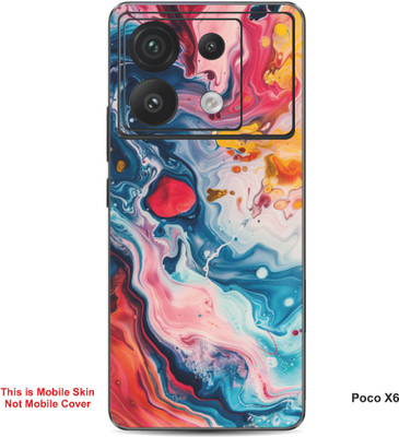 VYBE The Smart Choice Poco X6 Art Embossed Mobile Skin(Golden Dream 1)