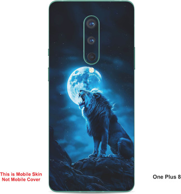 VYBE The Smart Choice One Plus 8 Lion Embossed Mobile Skin(Water Blue 23)