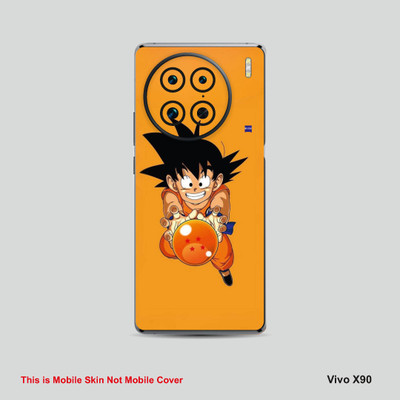 VYBE The Smart Choice Vivo X90 Goku Mobile Skin Mobile Skin(Deep Saffron A11)