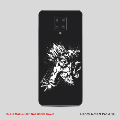 VYBE The Smart Choice Redmi Note 9 Pro & 9S Goku Mobile Skin Mobile Skin(White Black B34)