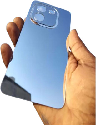 Mokteck vivo iQOO Z9s Pro 5G Glossy Silver Glass Finish Back Panel Skin with Logo Mobile Skin(Silver)