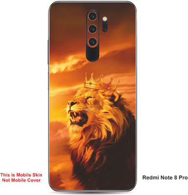 VYBE The Smart Choice Redmi Note 8 Pro Lion Embossed Mobile Skin(Brownish Orange 14)