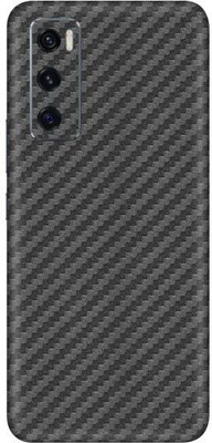 Vcare GadGets Vivo V20 SE Mobile Skin(Fiber Carbon Gun Metal)