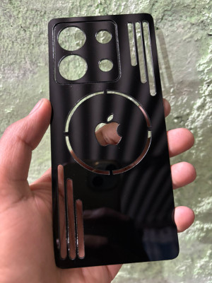 TWUAOP REDMI NOTE 13 PRO 5G MIRROR BACK PANNEL ACRYLIC SHEET Mobile Skin(Black)