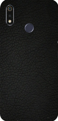TJ CREATION Realme 3i, realme 31, Realme 3i Mobile Skin(Ultra Super Black Leather Skin With High Matte Finish.)