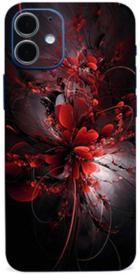 AsSkin Apple iPhone 12 Mini Mobile Skin(Red Flower Skin With High Matte Finish)