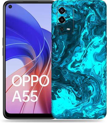 SkinoMania Oppo-A55 Mobile Skin(Multicolour Light Blue)