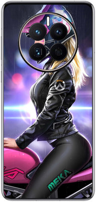 FCS Huawei Mate 50 Printed Back skin Mobile Skin(Girl With Bike)