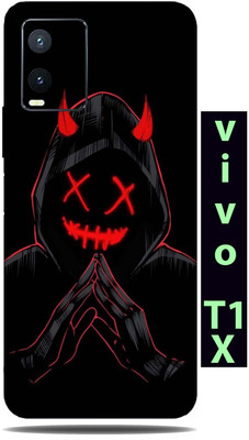 BugguSkin Vivo T1x Mobile Skin(Ultra Super Black Devil Skin With High Matte Finish.)