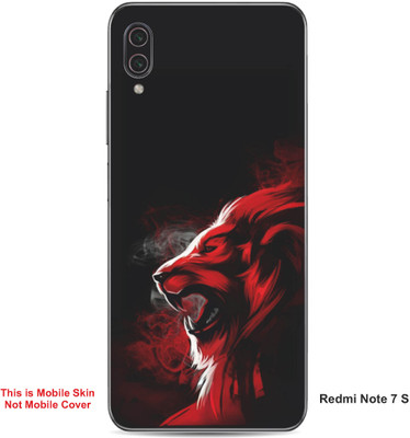 VYBE The Smart Choice Redmi Note 7 S Wolf Embossed Mobile Skin(Red & Black 12)