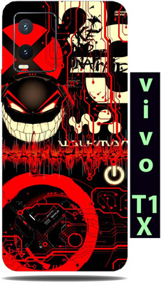 TJ CREATION vivo T1X Mobile Skin(Ultra Red Graffiti Skin With High Matte Finish.)