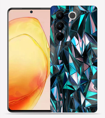 Skinex Vivo V27 pro 5g, Polygon blue Mobile Skin(Multicolor Mobile Skin With camera protector (Back + Camera + Side))