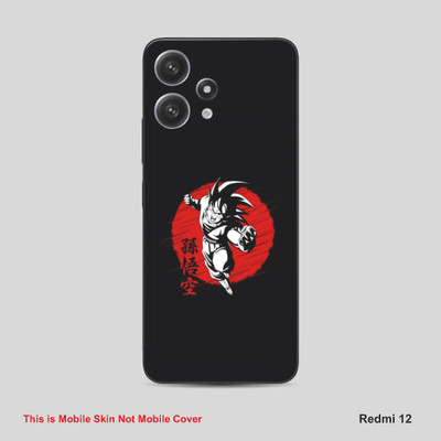 VYBE The Smart Choice Redmi 12 Goku Mobile Skin Mobile Skin(Carbon Grey B25)