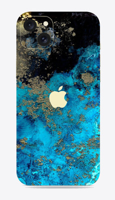 SkinoMania Apple i phone 15 Mobile Skin(Blue-Aqua Multicolor Mobile Skin)
