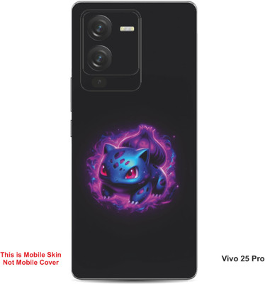 VYBE The Smart Choice Vivo 25 Pro Bulbasaur Pokemon Embossed Mobile Skin(Warm Purple B1)