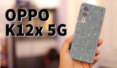 TJ CREATION OPPO K12x 5G Mobile Skin(Ulltra Super Sparkling Grey Glitter Skin With High Matte Finish., Mobile Skin (Back+Side+Camera))