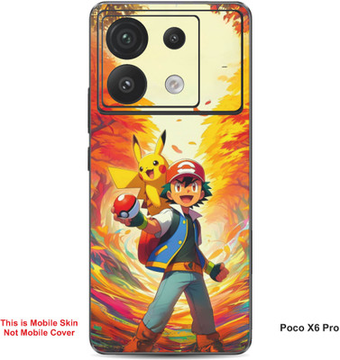 VYBE The Smart Choice Poco X6 Pro Pokemon Embossed Mobile Skin(Oasis A4)