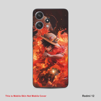 VYBE The Smart Choice Redmi 12 uffy Mobile Skin Mobile Skin(Orangy Red A17)